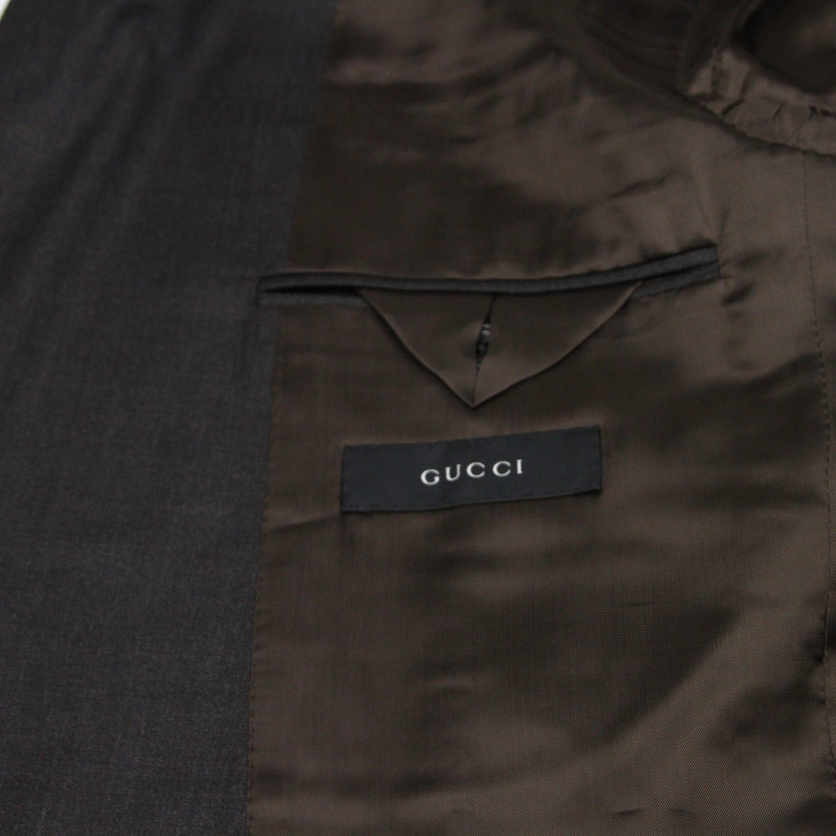 Gucci Men's Signoria Dark Brown Wool 2 Buttons Jacket