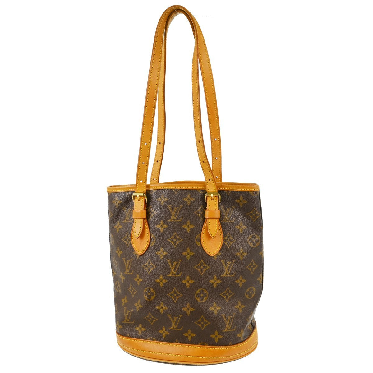Louis Vuitton Bucket Monogram Canvas Brown Canvas Tote Bag Bag (Pre-Owned)