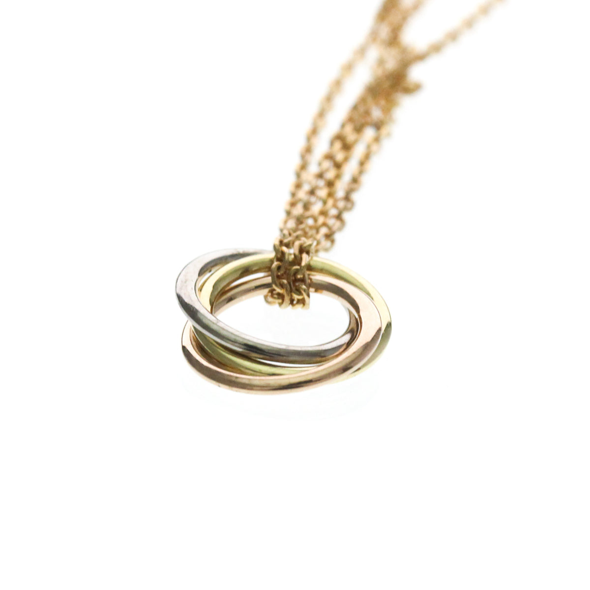 Cartier Trinity Choker 18K Tricolor Gold Gold Gold Necklace Jewelry (Pre-Owned)