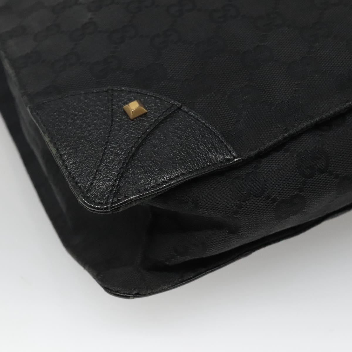 Gucci Nailhead Tote Gg Canvas And Leather Black Canvas Tote Bag Bag (Pre-Owned)