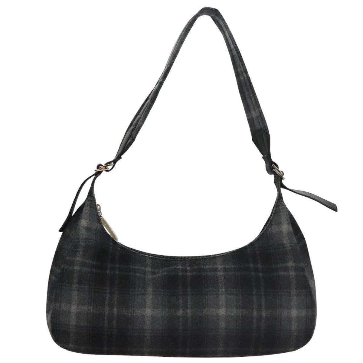 Salvatore Ferragamo Shoulder Wool Gray Wool Shoulder Bag Bag (Pre-Owned)