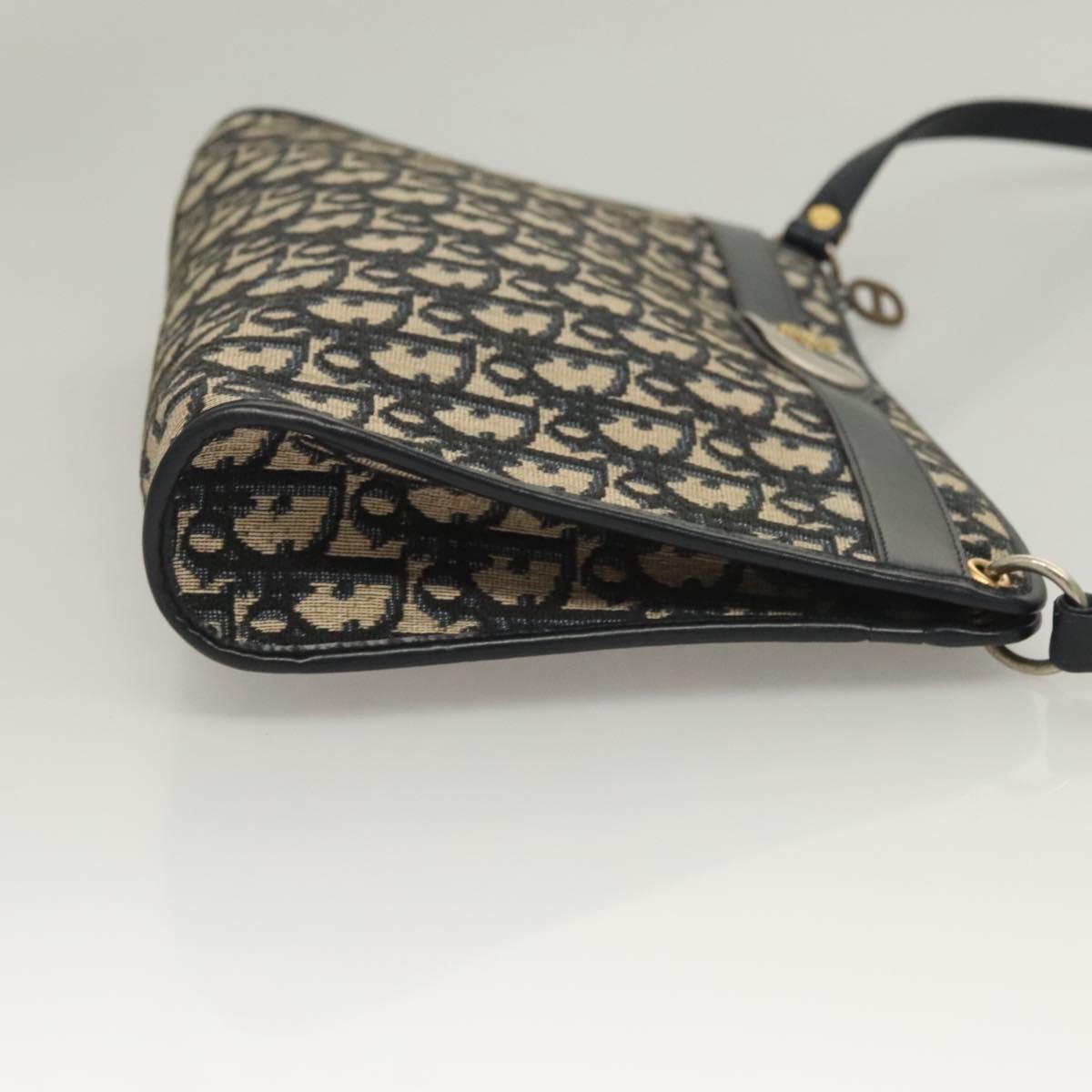 Christian Dior Vintage Trotter Canvas Navy Canvas Shoulder Bag Bag (Pre-Owned)