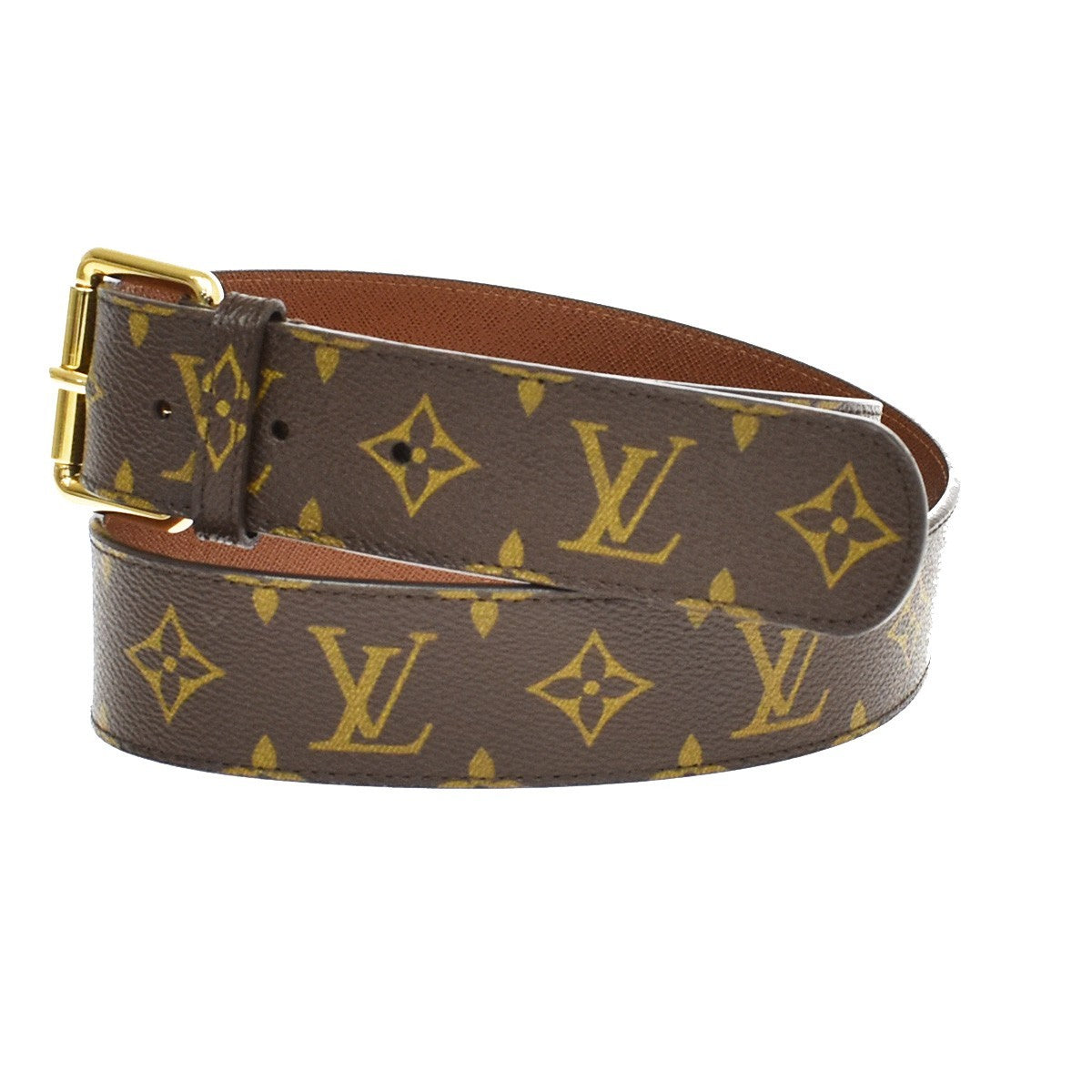 Louis Vuitton Ceinture Belt Monogram Canvas Brown Canvas Belts Accessory (Pre-Owned)