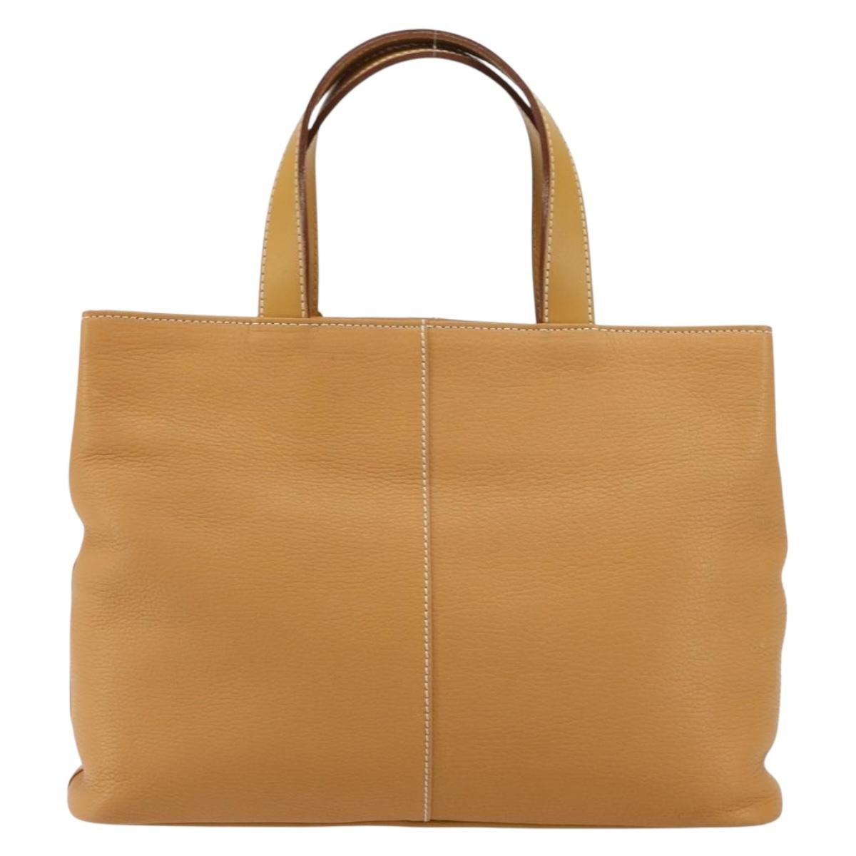 Burberry Vintage Leather Beige Leather Tote Bag Bag (Pre-Owned)