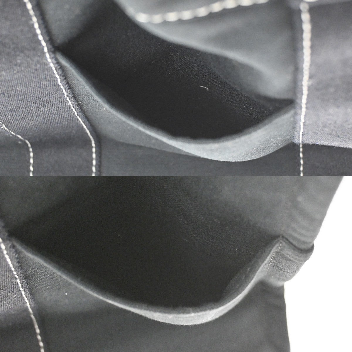 Hermes Fourre Tout Toile Black Cotton Tote Bag Bag (Pre-Owned)