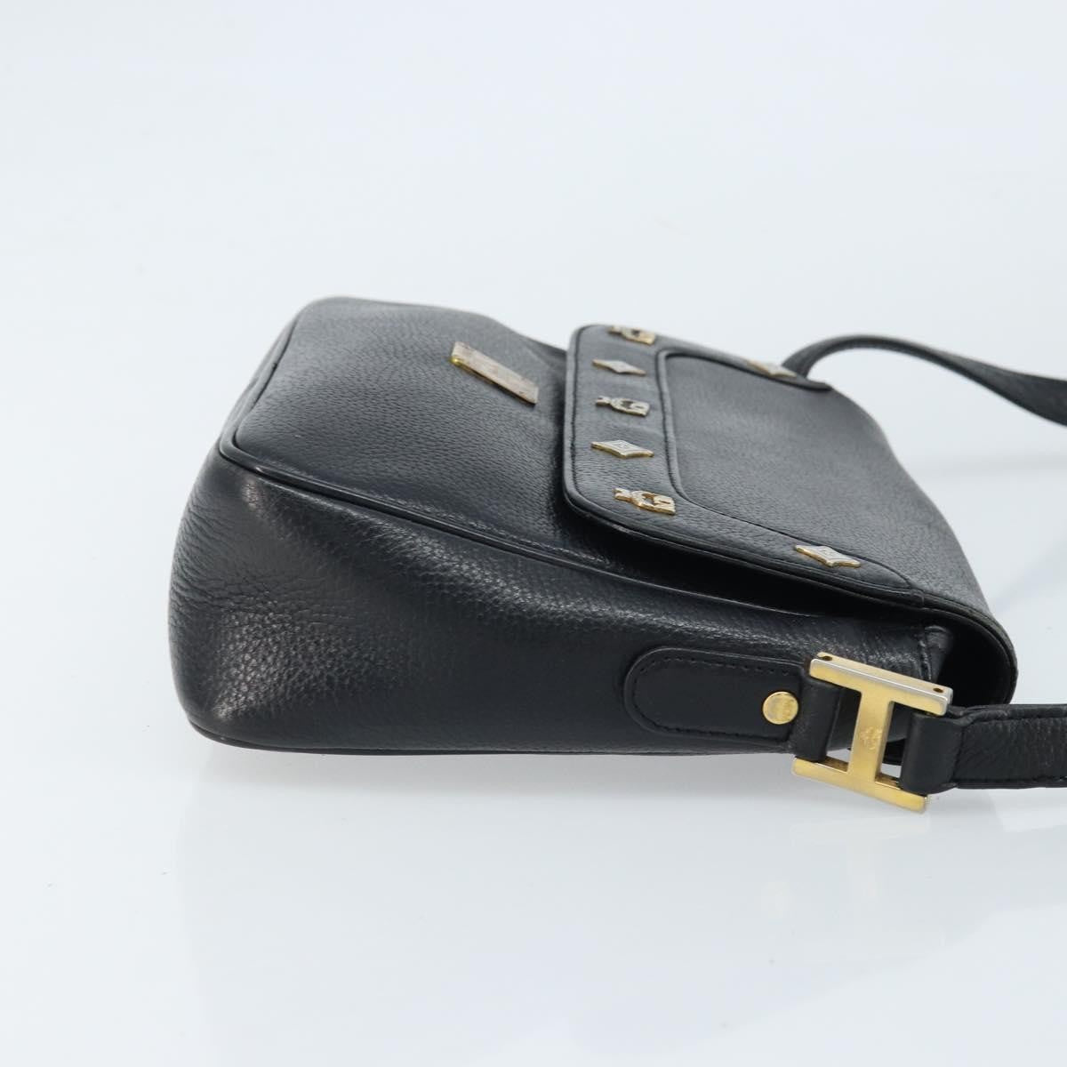 MCM Vintage Vicetos Leather Black Leather Shoulder Bag Bag (Pre-Owned)