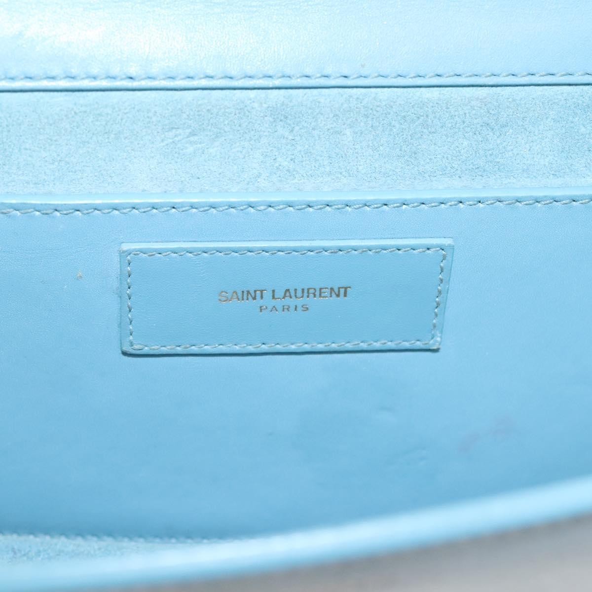 Saint Laurent Betty Leather Blue Leather Shoulder Bag Bag (Pre-Owned)