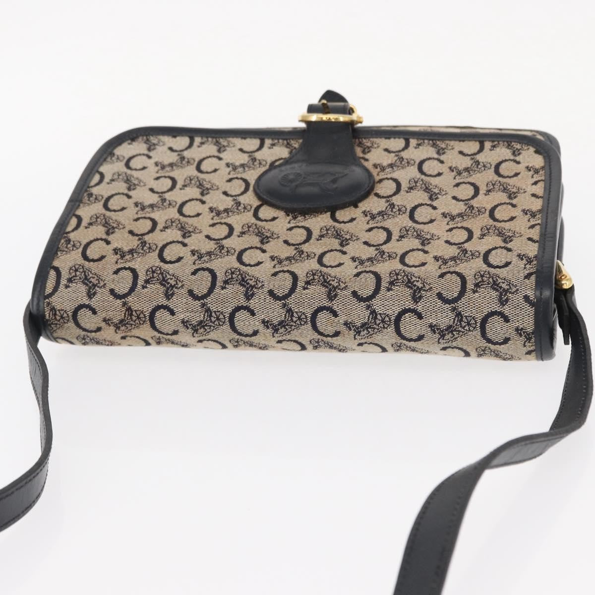 Celine C Sulky Canvas Navy Canvas Shoulder Bag Bag (Pre-Owned)