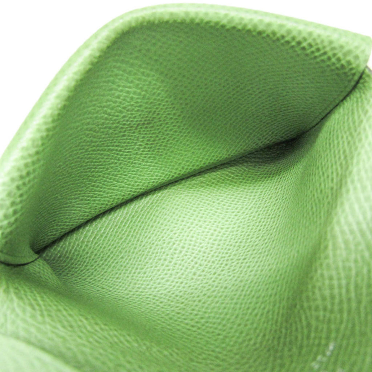 Hermes Calvi Duo Card Holder Epsom Green Leather Card Holders Accessory (Pre-Owned)