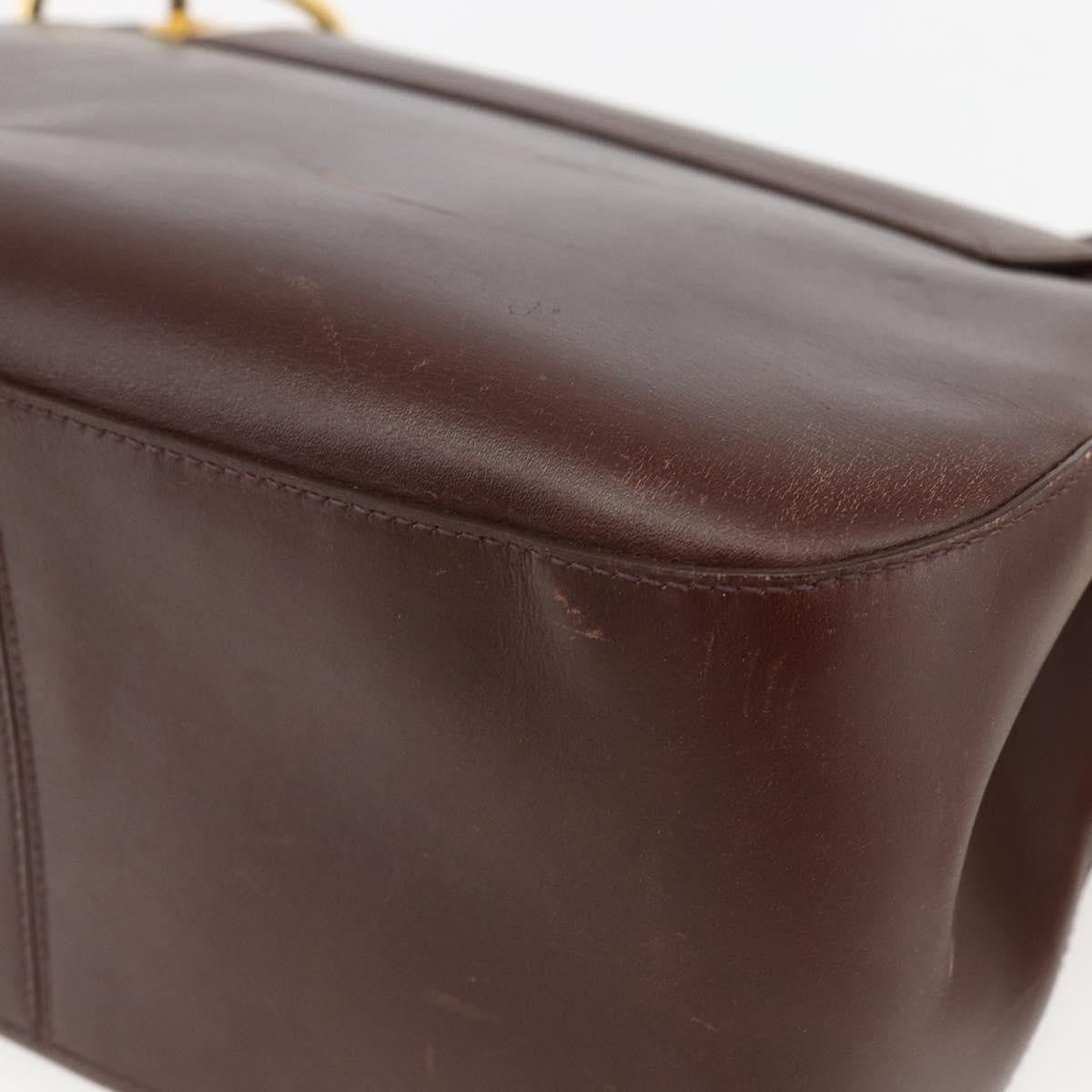 Prada Vintage Leather Brown Leather Shoulder Bag Bag (Pre-Owned)