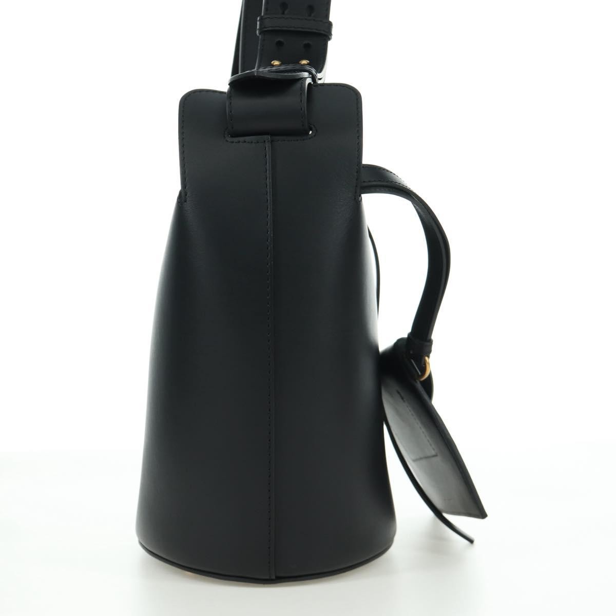 Burberry Supple Bucket Leather Black Leather Handbag (Pre-Owned)