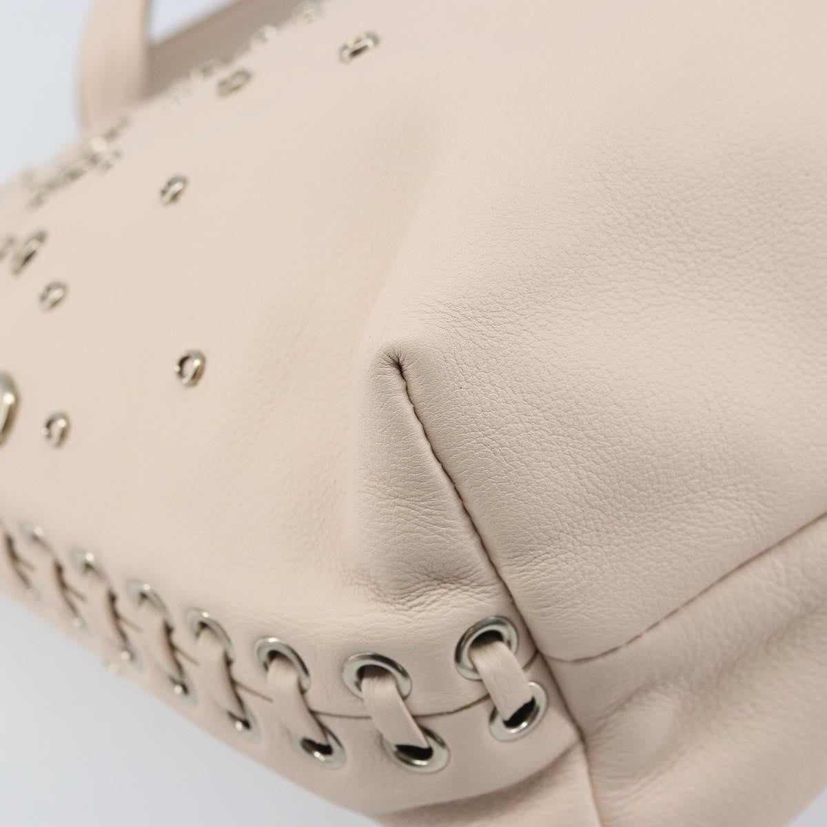 Salvatore Ferragamo Gancini Leather Pink Leather Handbag (Pre-Owned)