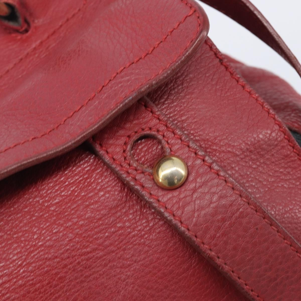 Saint Laurent Muse Two Leather Red Leather Handbag (Pre-Owned)