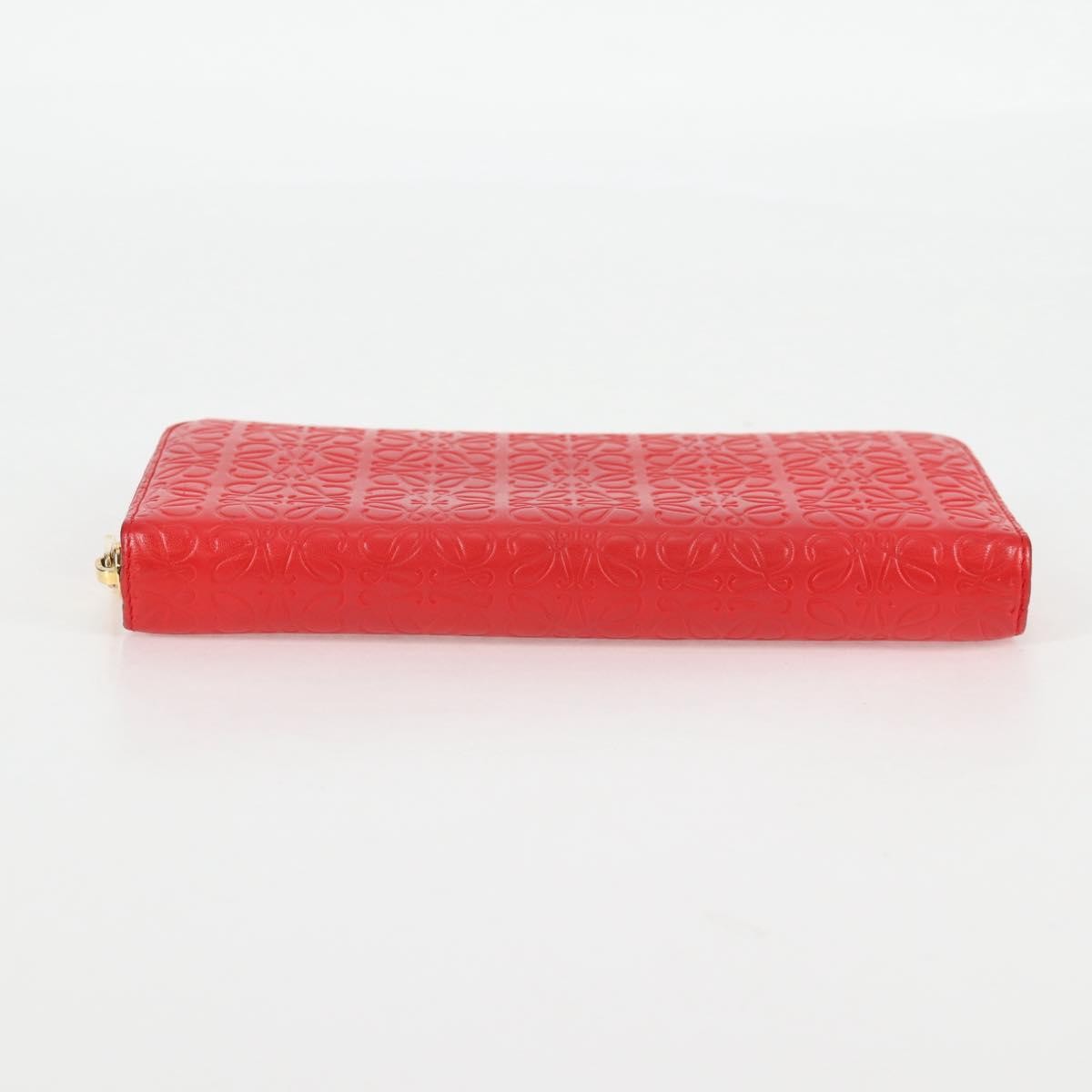 Loewe Anagram Leather Red Leather Wallets Accessory (Pre-Owned)