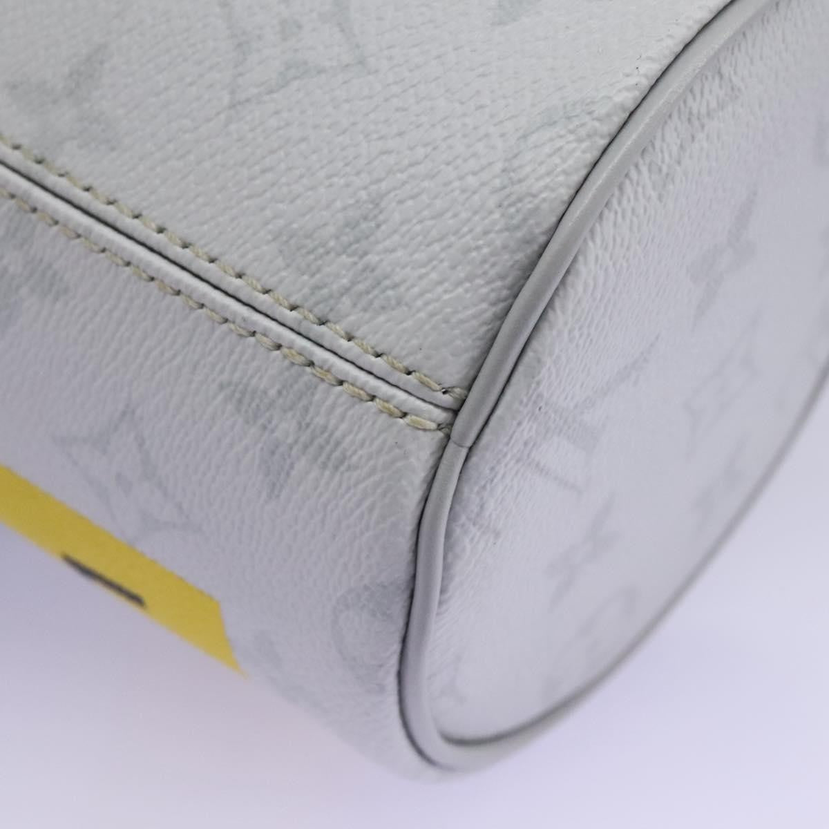 Louis Vuitton Chalk Nano Limited Edition Logo Story Monogram Canvas Gray Canvas Clutche & Pouche Bag (Pre-Owned)
