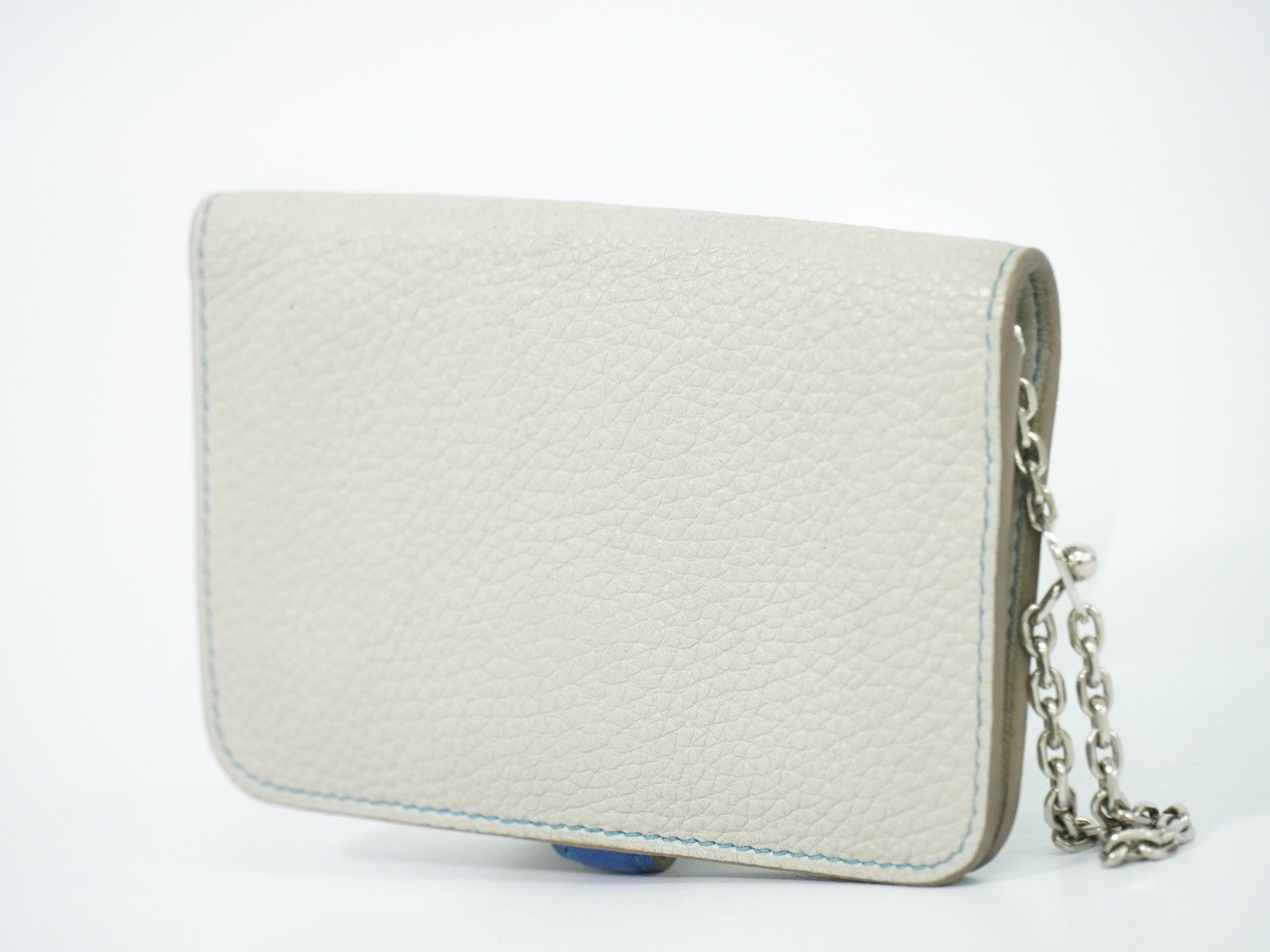 Hermes Dogon Compact Leather Gray Leather Wallets Accessory (Pre-Owned)