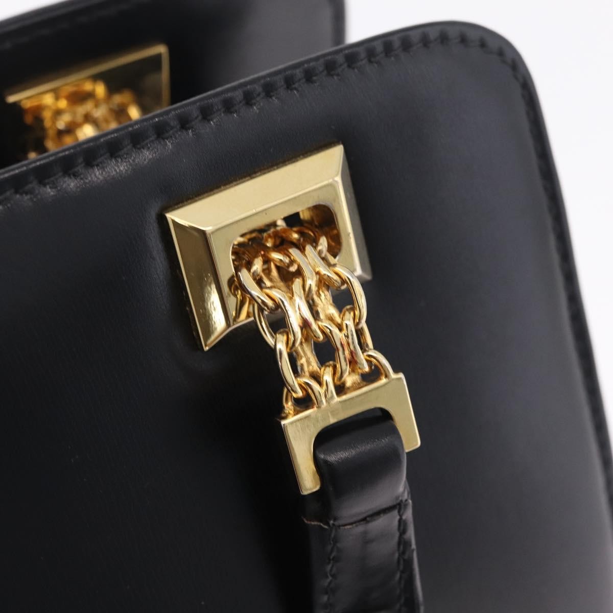 Gucci Vintage Leather Black Leather Tote Bag Bag (Pre-Owned)