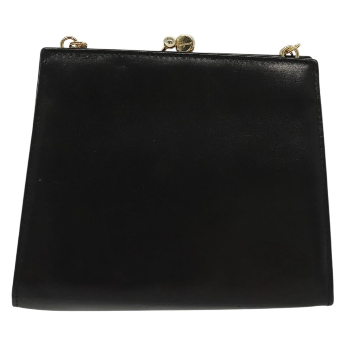 Salvatore Ferragamo Vala Leather Black Leather Shoulder Bag Bag (Pre-Owned)