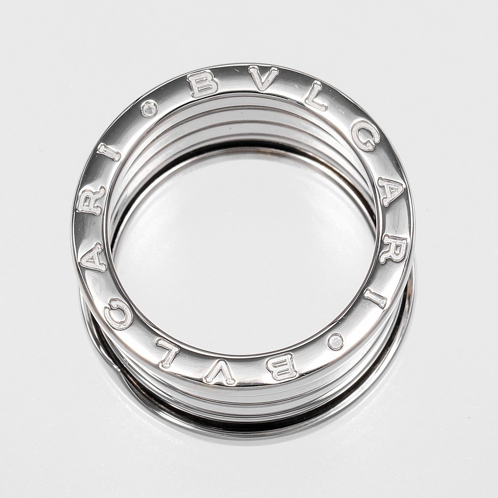 Bvlgari B.Zero1 Xxth Anniversary Five Band 18K White Gold Silver White_Gold Ring Jewelry (Pre-Owned)