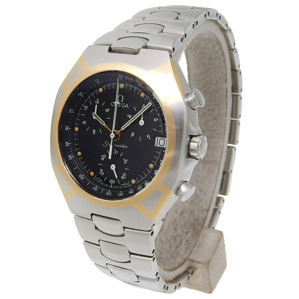 Omega Seamaster Polaris Day-Date Quartz Stainless Steel Watch (Pre-Owned)