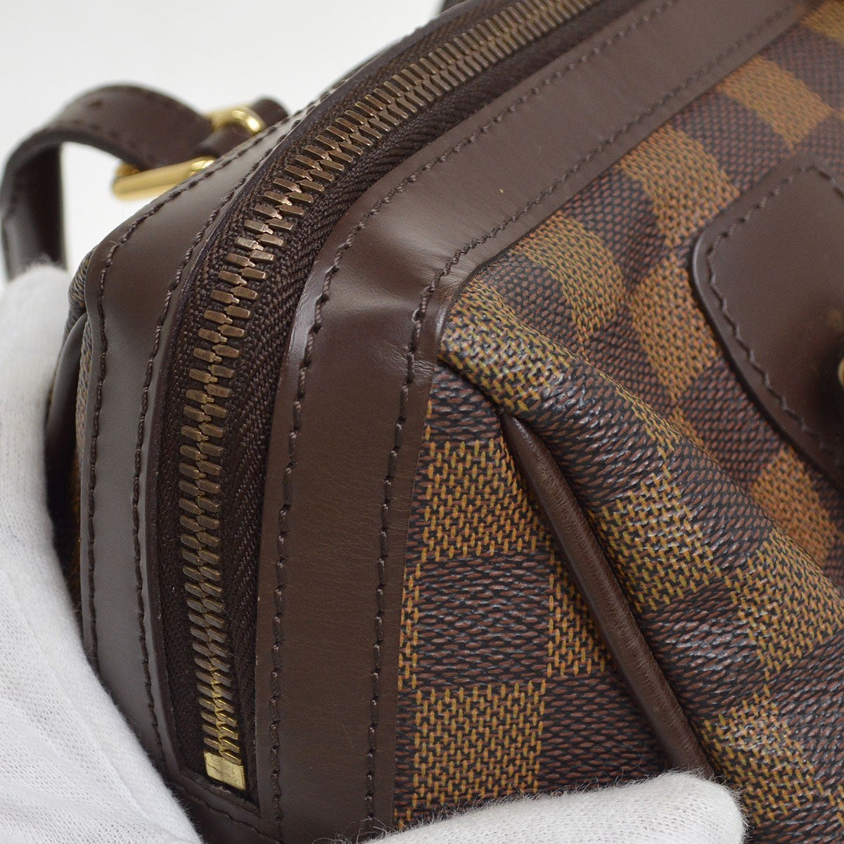 Louis Vuitton Berkeley Damier Brown Canvas Handbag (Pre-Owned)