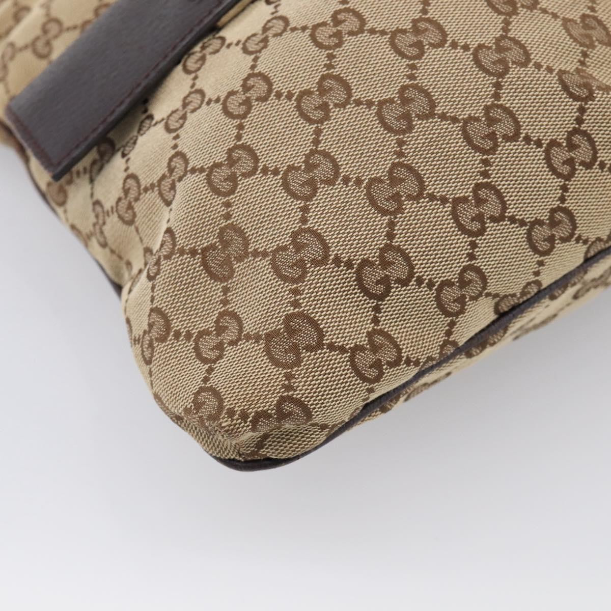 Gucci Double Pocket Web Messenger Gg Canvas Beige Canvas Crossbody Bag Bag (Pre-Owned)
