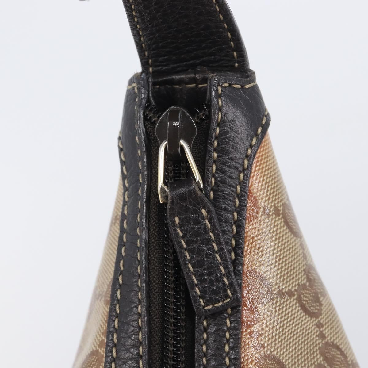 Gucci Nice Hobo Patent Canvas Beige Canvas Shoulder Bag Bag (Pre-Owned)