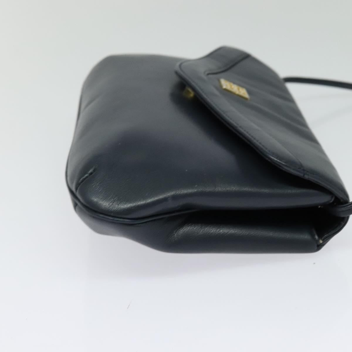 Givenchy Vintage 4G Leather Navy Leather Shoulder Bag Bag (Pre-Owned)
