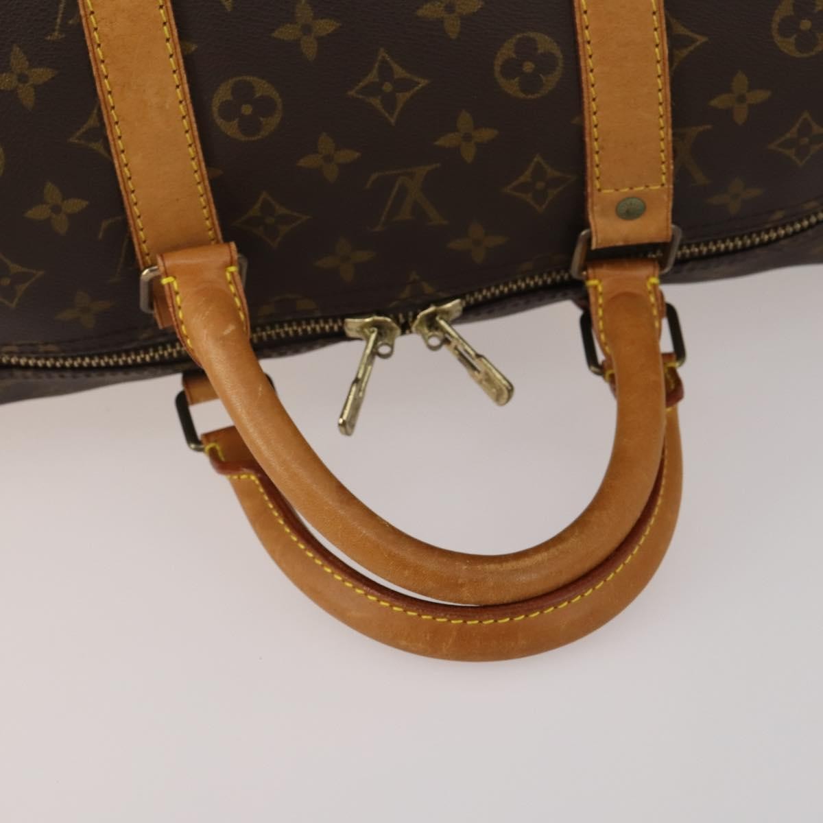 Louis Vuitton Keepall Bandoulière Canvas Brown Canvas Travel Bag Bag (Pre-Owned)