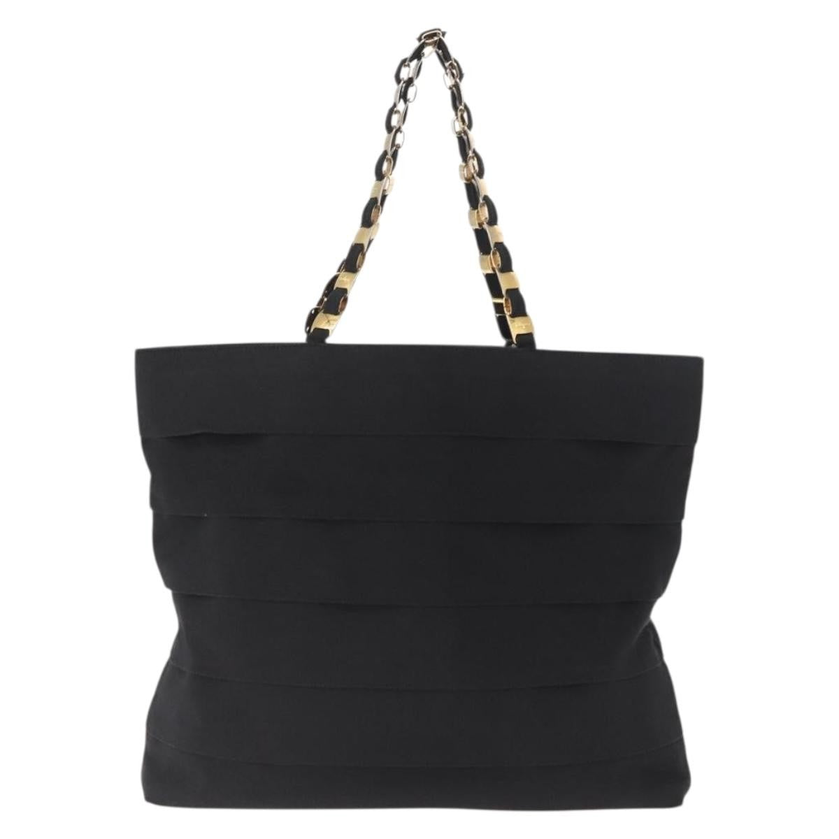 Salvatore Ferragamo Vala Tote Canvas Black Canvas Tote Bag Bag (Pre-Owned)