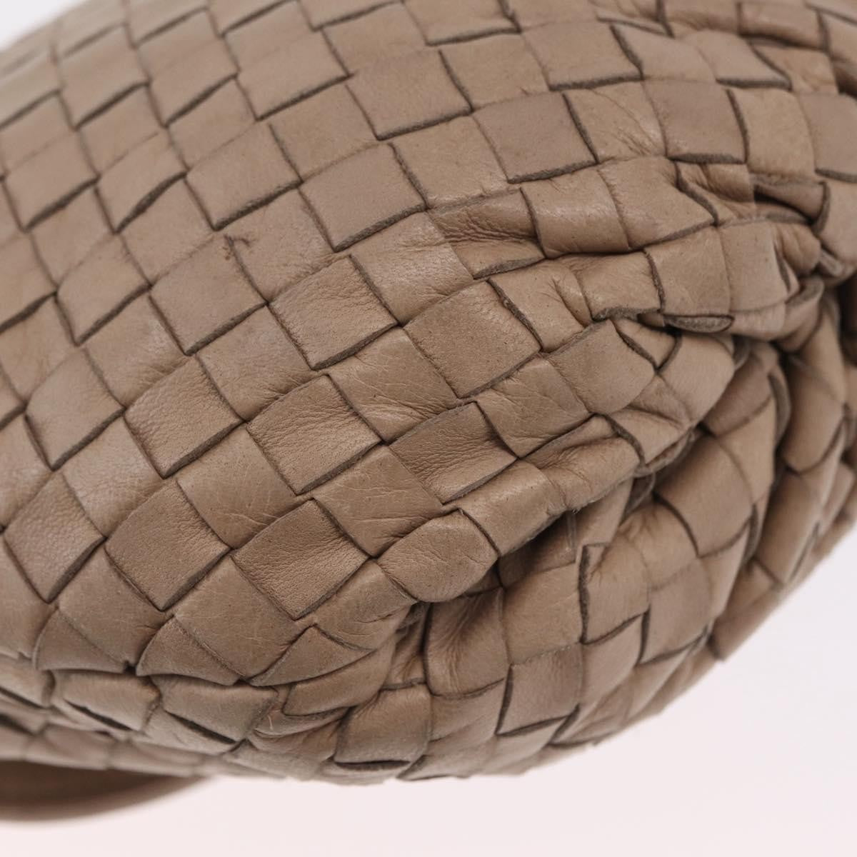 Bottega Veneta Intrecciato Shoulder Leather Beige Leather Shoulder Bag Bag (Pre-Owned)