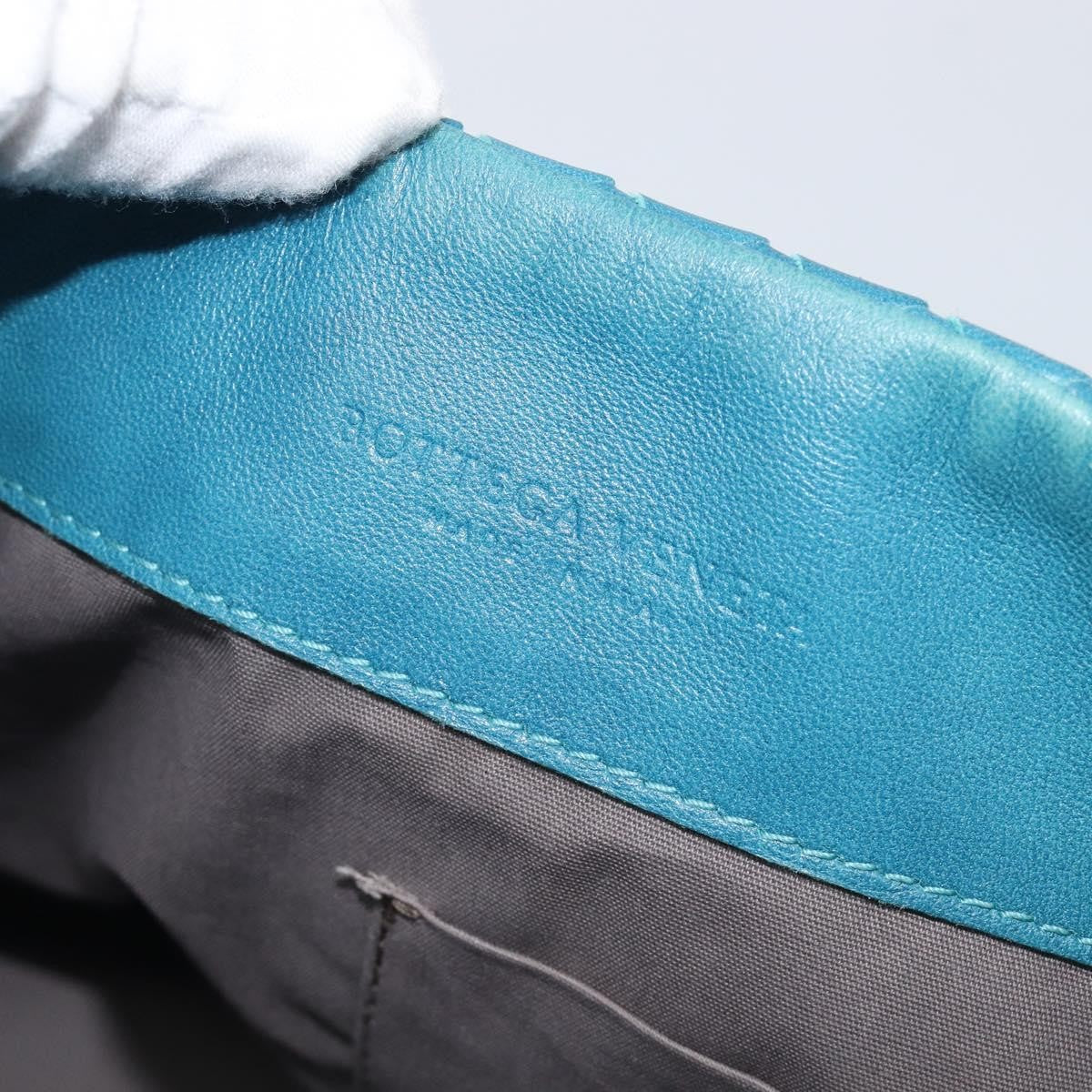 Bottega Veneta Adjustable Flap Intrecciato Nappa Blue Leather Shoulder Bag Bag (Pre-Owned)