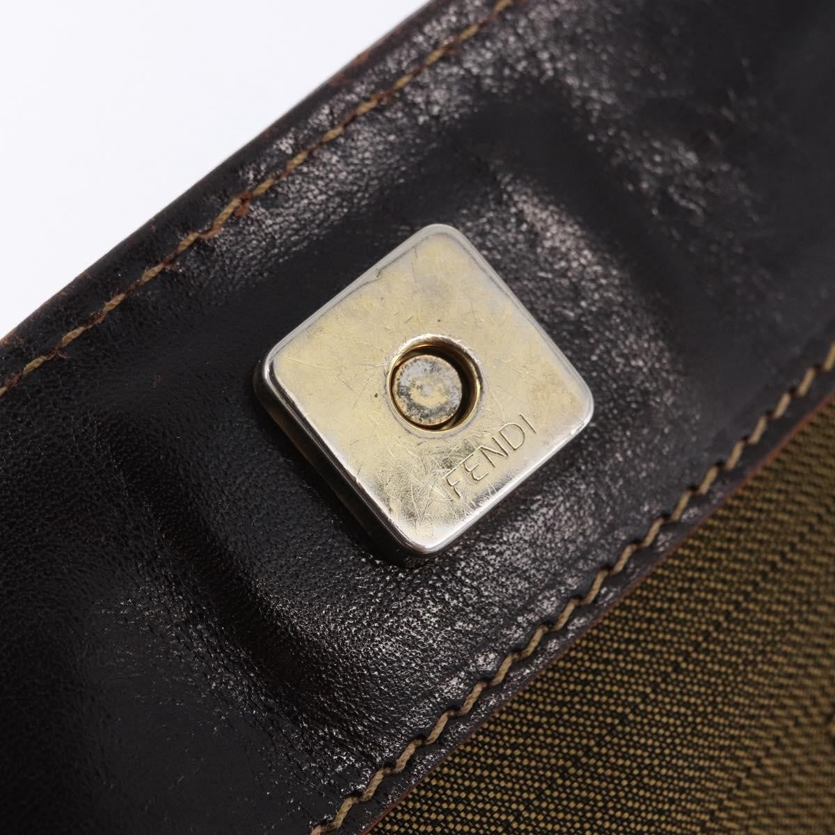 Fendi Vintage Zucca Zucca Canvas Brown Canvas Handbag (Pre-Owned)