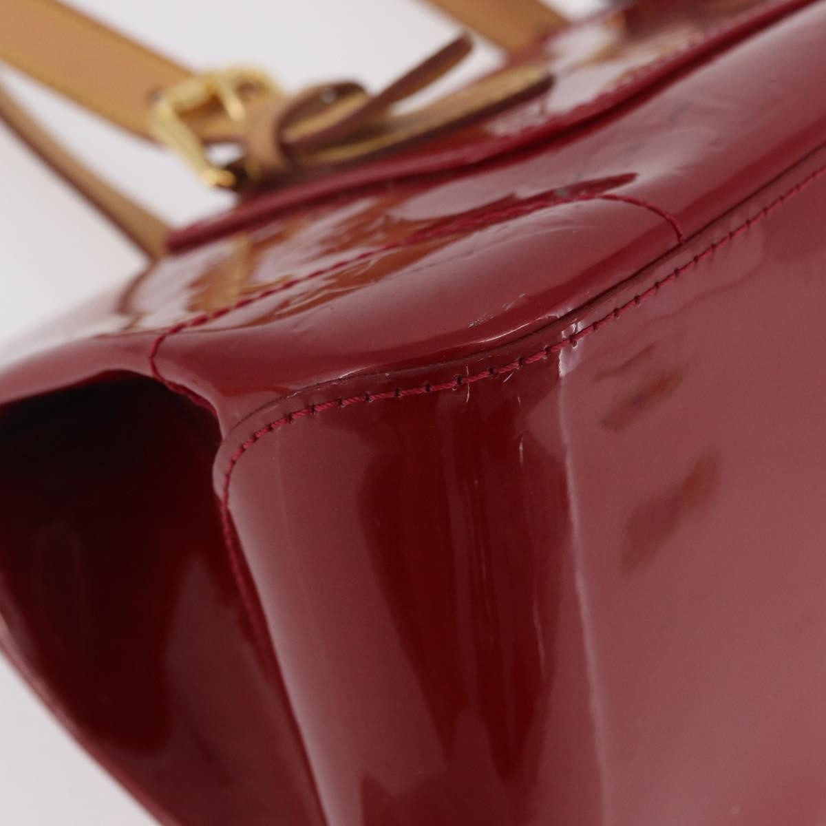 Louis Vuitton Rosewood Avenue Monogram Vernis Red Patent_Leather Handbag (Pre-Owned)