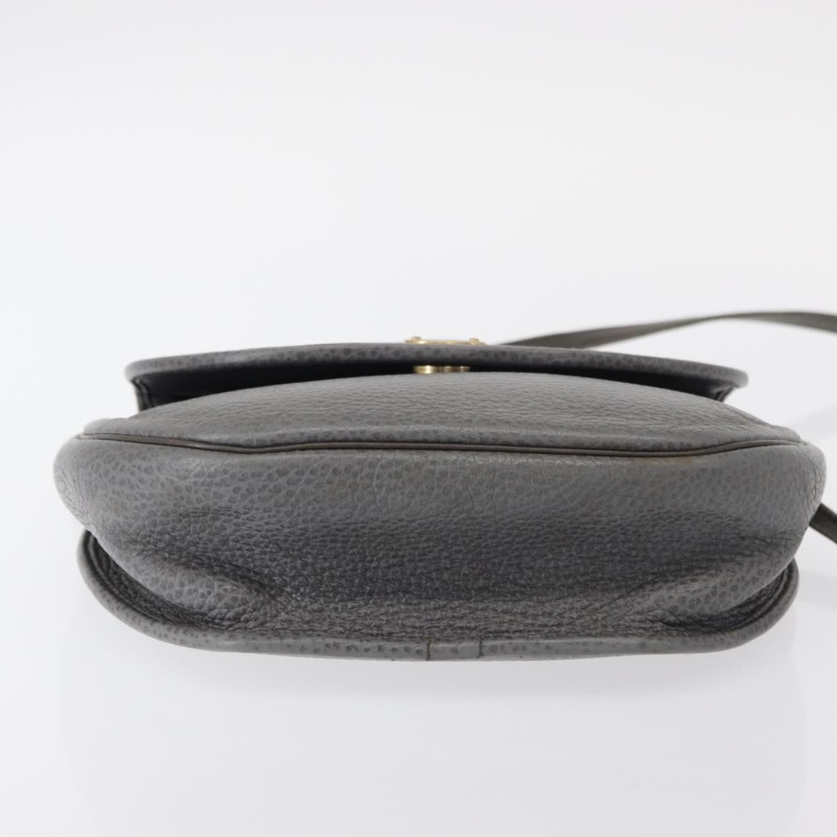 Christian Dior Vintage Cd Logo Leather Gray Leather Tote Bag Bag (Pre-Owned)