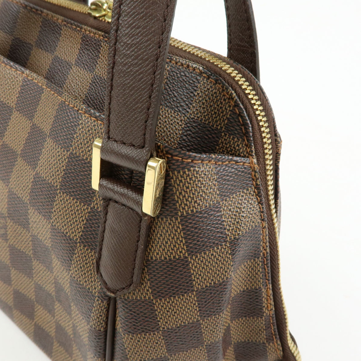 Louis Vuitton Belem Damier Brown Canvas Handbag (Pre-Owned)