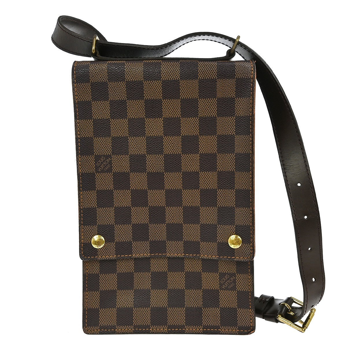 Louis Vuitton Portobello Messenger Damier Ebene Brown Canvas Shoulder Bag Bag (Pre-Owned)