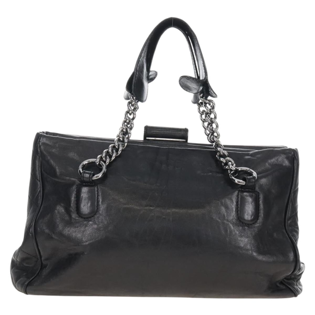 Chanel Perfect Day Leather Black Leather Tote Bag Bag (Pre-Owned)