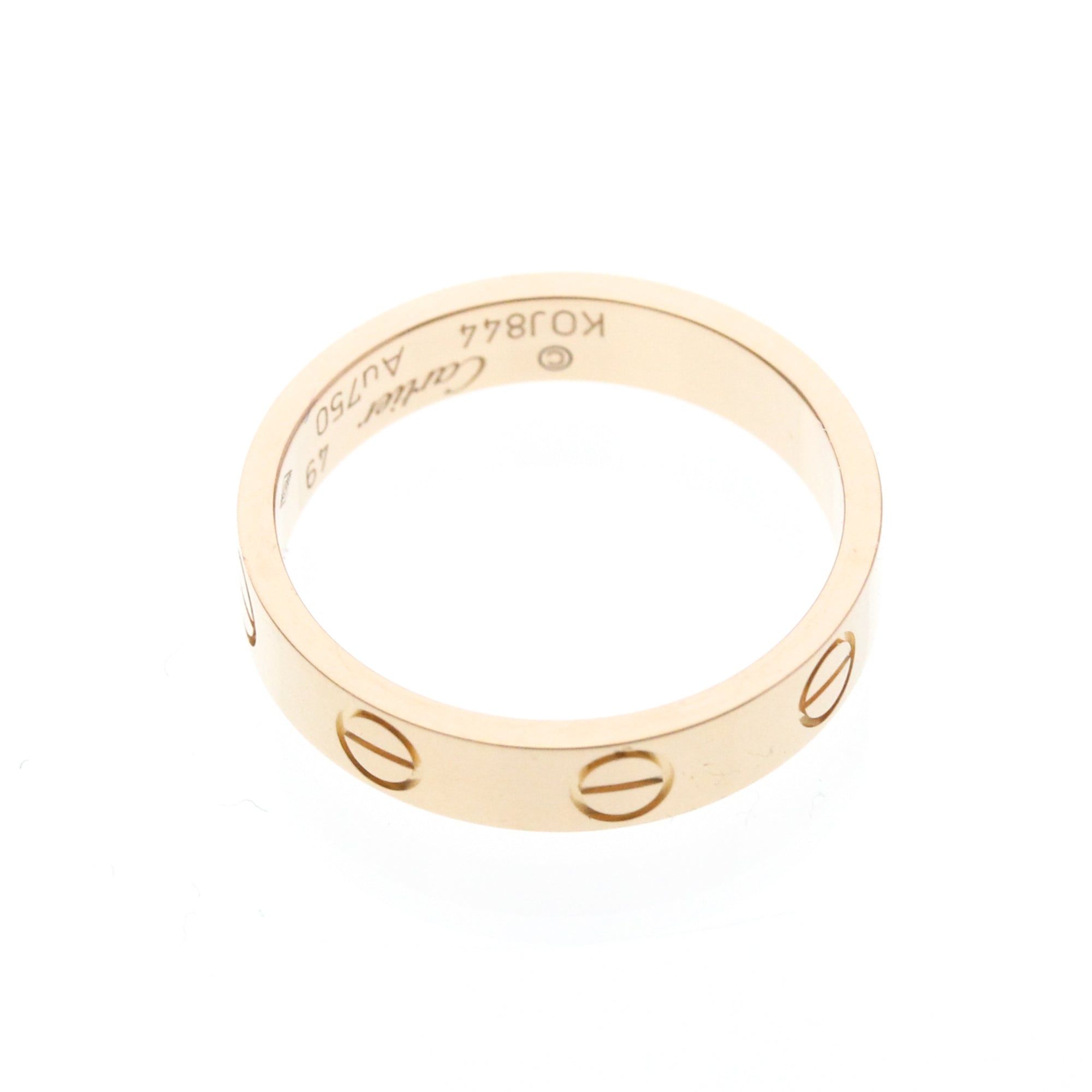 Cartier Love Wedding Band 18K Rose Gold Gold Pink_Gold Ring Jewelry (Pre-Owned)