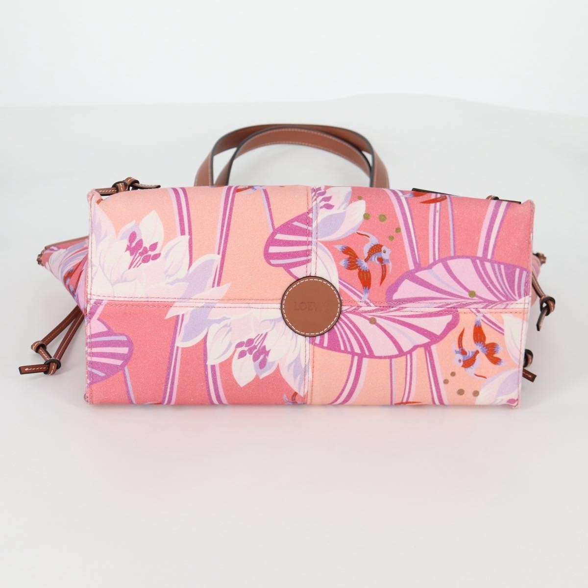 Loewe Paula's Ibiza Cushion Printed Canvas Pink Canvas Tote Bag Bag (Pre-Owned)