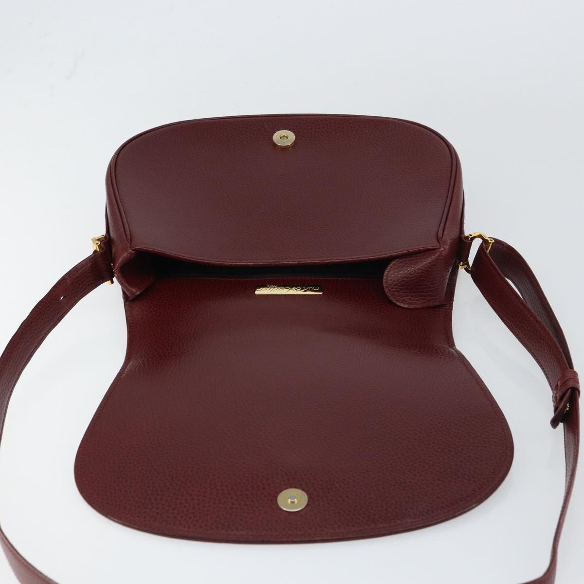 Cartier Must De Cartier Leather Burgundy Leather Shoulder Bag Bag (Pre-Owned)