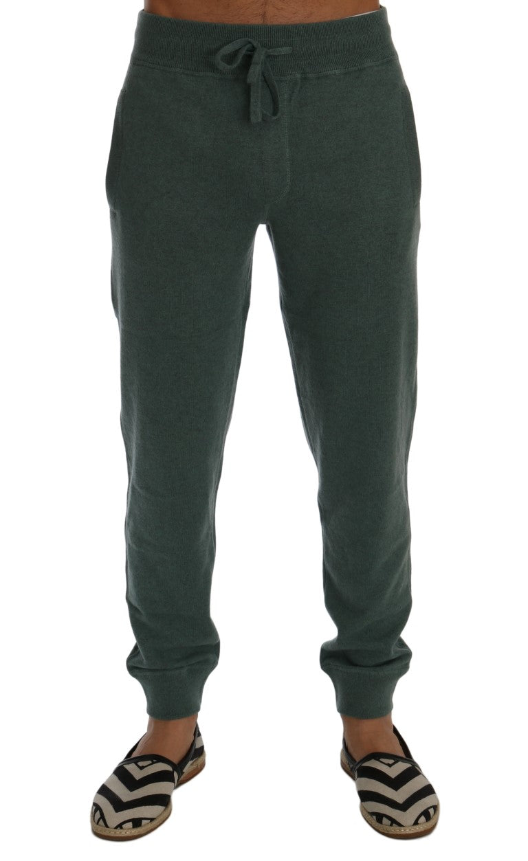 Dolce & Gabbana Green Cashmere Training Men's Pants