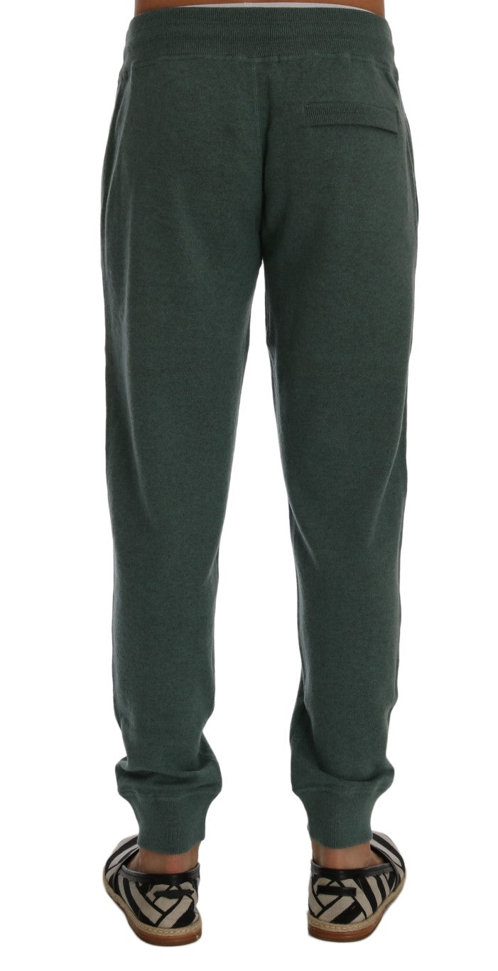 Dolce & Gabbana Green Cashmere Training Men's Pants