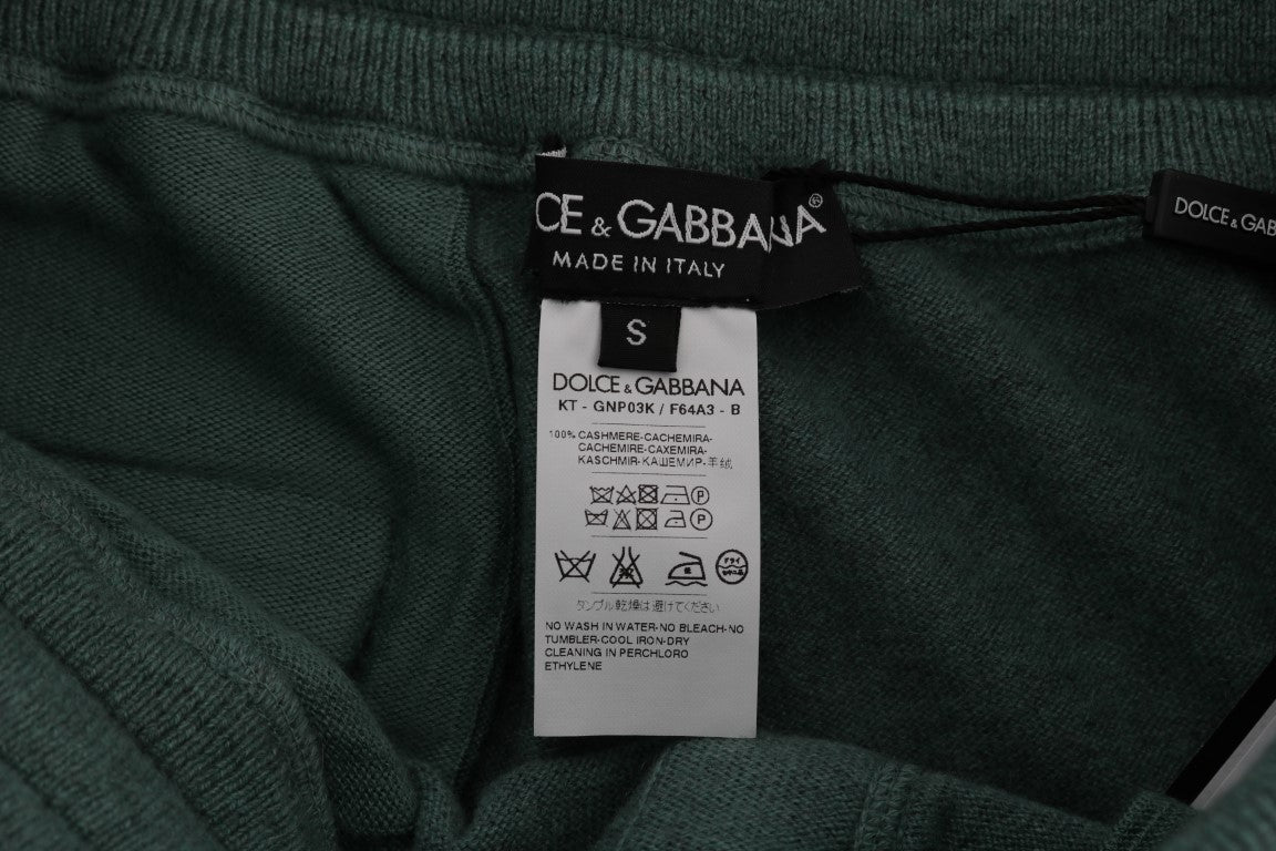 Dolce & Gabbana Green Cashmere Training Men's Pants