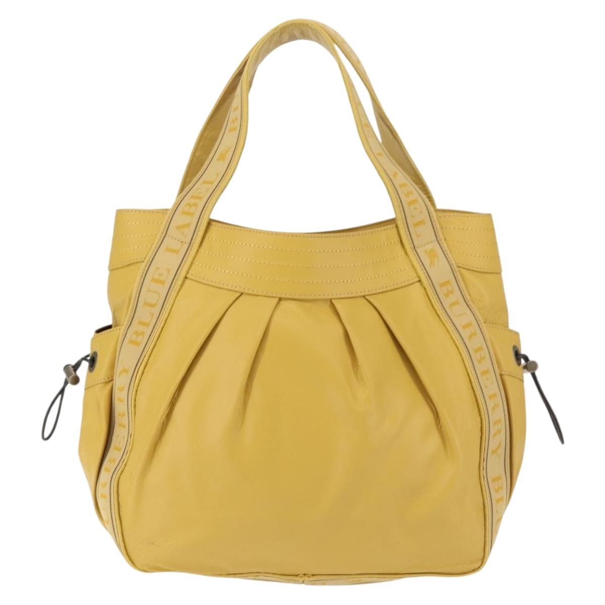 Burberry Blue Label Leather Yellow Leather Tote Bag Bag (Pre-Owned)