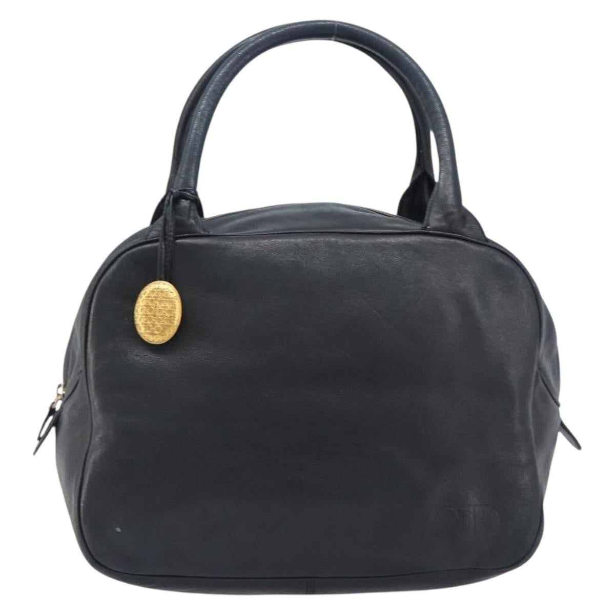 Christian Dior Handbag Leather Navy Leather Handbag (Pre-Owned)