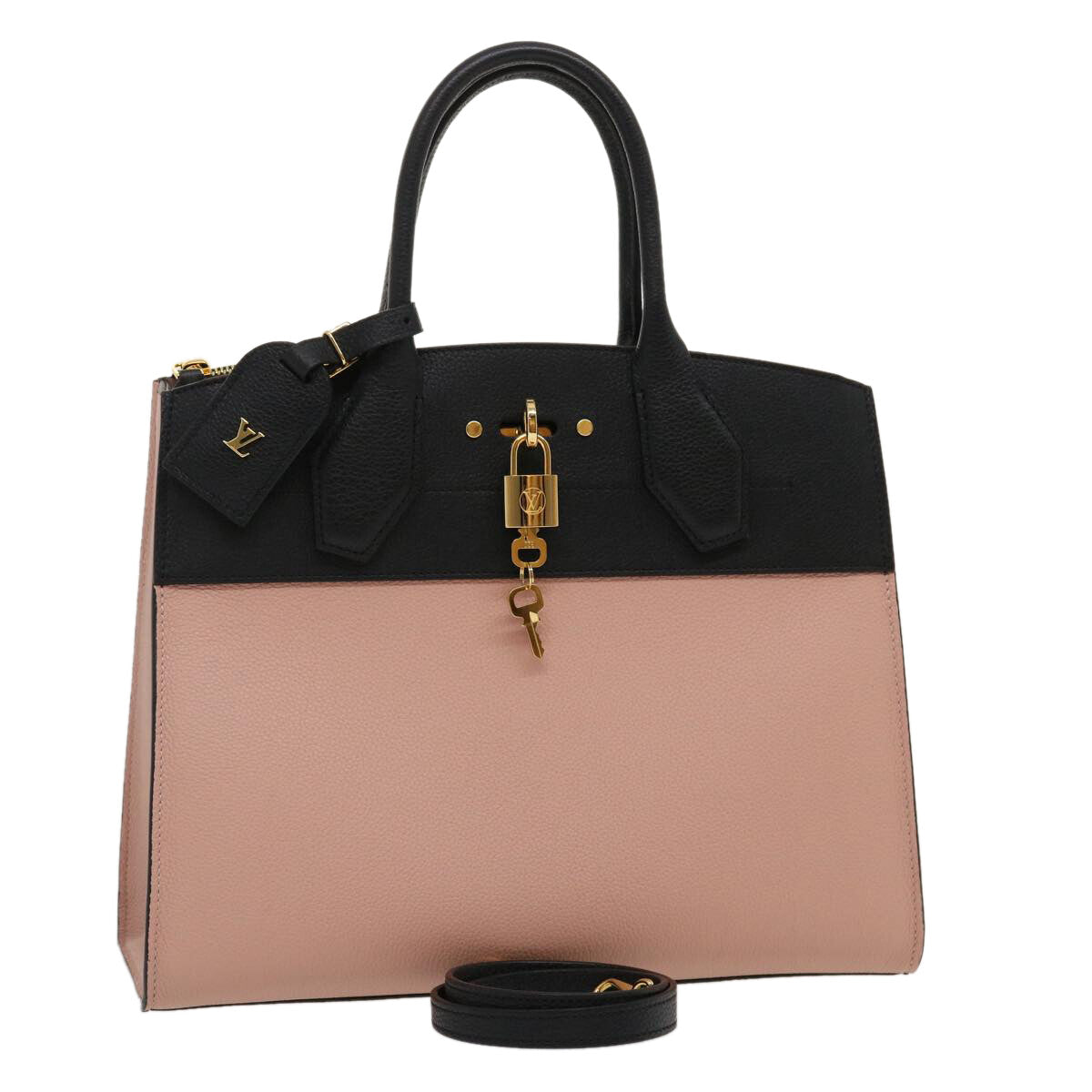 Louis Vuitton City Steamer Leather Pink Leather Bag (Pre-Owned)