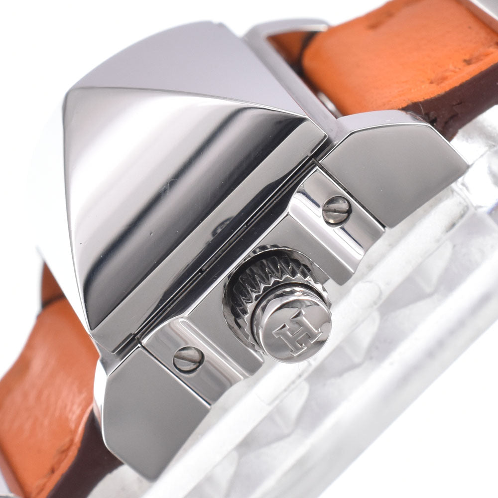 Hermes Medor Quartz Metal And Leather Watch (Pre-Owned)