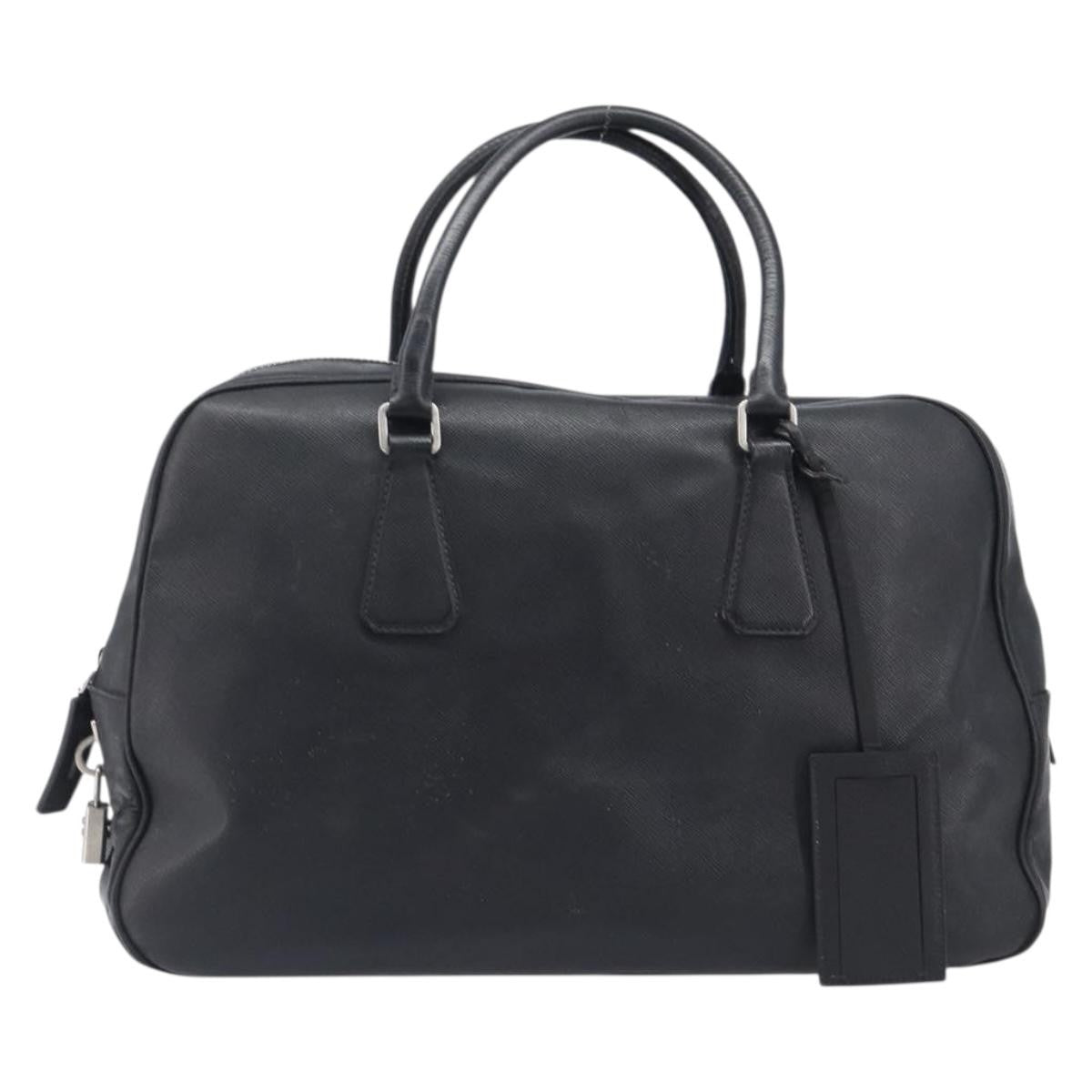Prada Vintage Leather Black Leather Handbag (Pre-Owned)