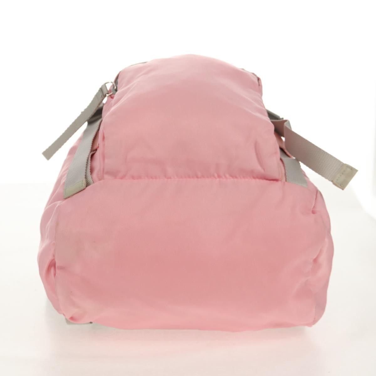 Prada Double Buckle Tessuto Pink Nylon Backpack Bag (Pre-Owned)